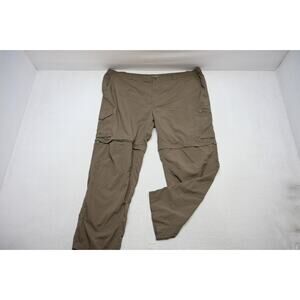 Columbia Cargo Pants Omni-Shade Convertible Brown 100% Nylon Mens Sz 52 x 32